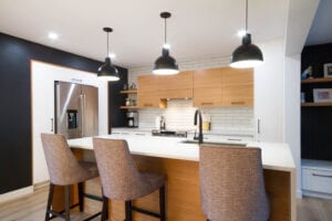 Modern-style kitchen area