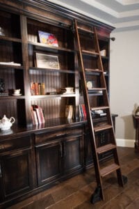 A customized wooden shelf